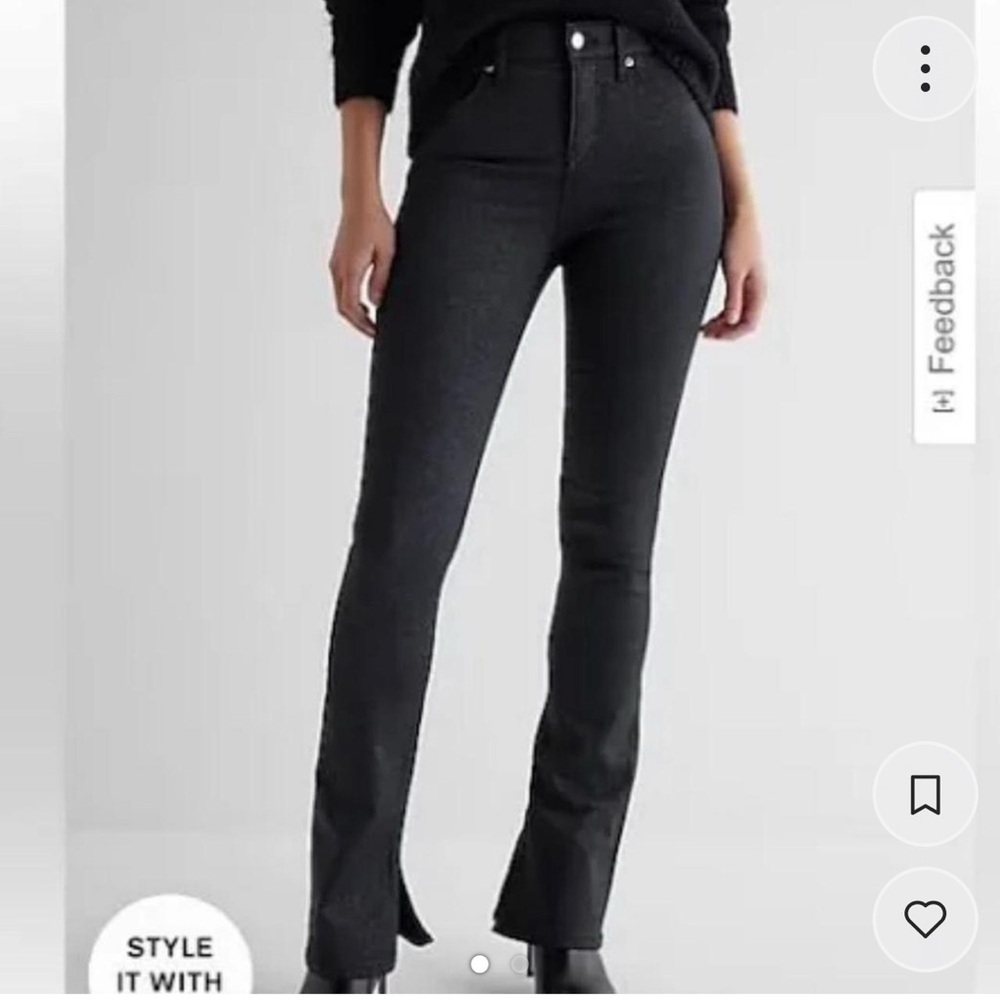 Express Women's Black Glitter Skyscraper Jeans